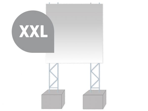 Bauschild XXL mit Betonsockel
